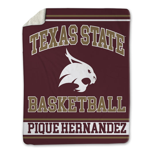 Texas State - NCAA Women's Basketball : Emma Pique Hernandez - Blanket-0