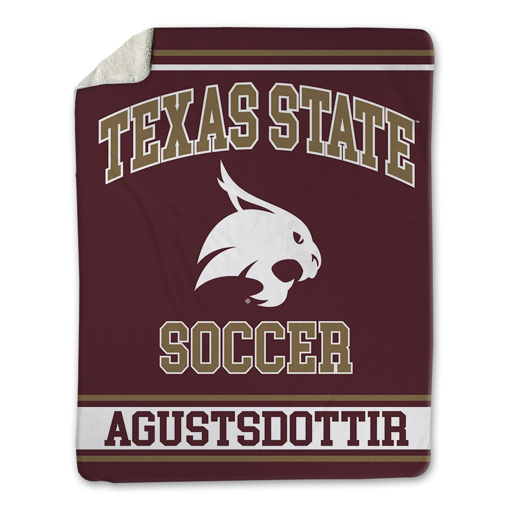 Texas State - NCAA Women's Soccer : Katrin Agustsdottir - Blanket-0