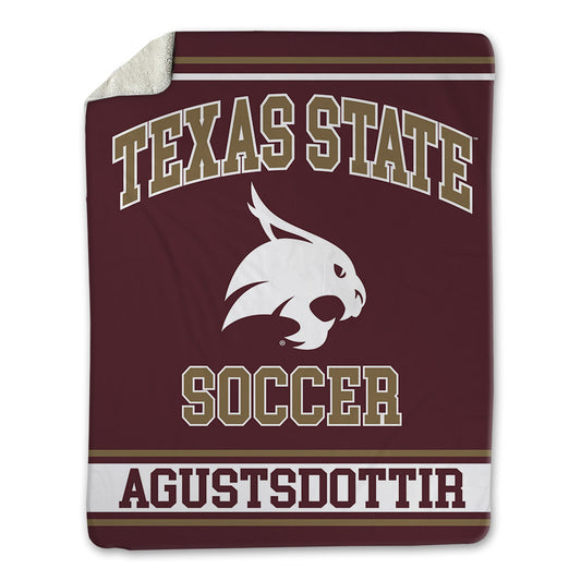 Texas State - NCAA Women's Soccer : Katrin Agustsdottir - Blanket-0