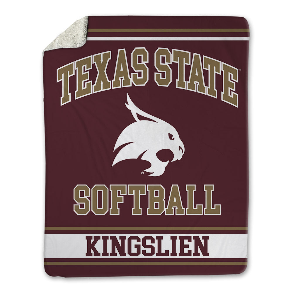 Texas State - NCAA Softball : Maddie Kingslien - Blanket-0