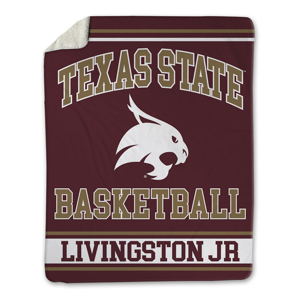 Texas State - NCAA Men's Basketball : Randy Livingston Jr - Blanket-0