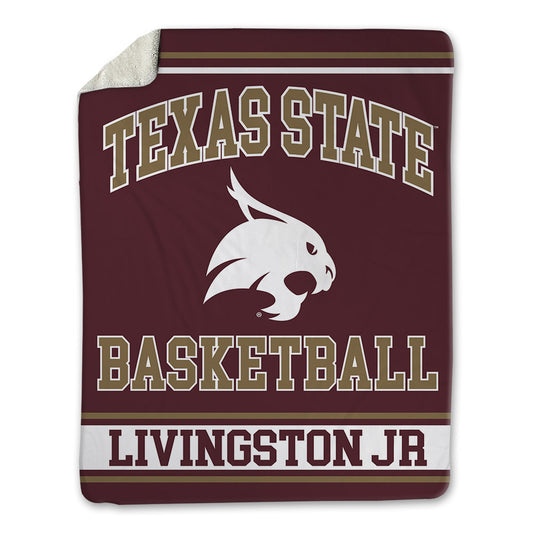 Texas State - NCAA Men's Basketball : Randy Livingston Jr - Blanket-0