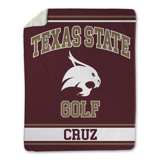 Texas State - NCAA Men's Golf : Lucky Cruz - Blanket-0