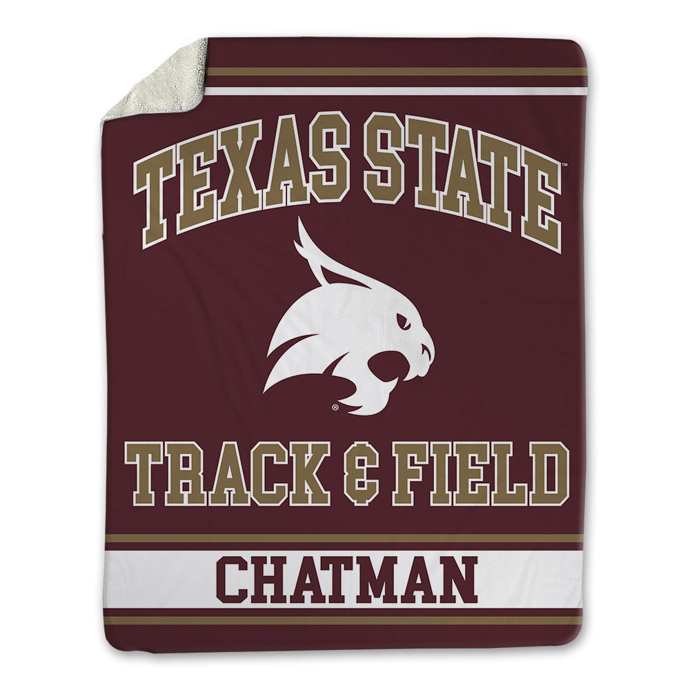 Texas State - NCAA Men's Track & Field : Senai Chatman - Blanket-0