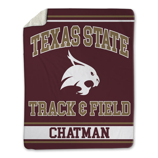 Texas State - NCAA Men's Track & Field : Senai Chatman - Blanket-0