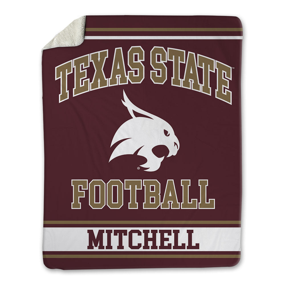Texas State - NCAA Football : Will Mitchell - Blanket-0