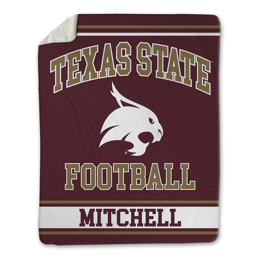 Texas State - NCAA Football : Will Mitchell - Blanket-0