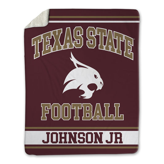 Texas State - NCAA Football : Lorenzo Johnson Jr - Blanket-0