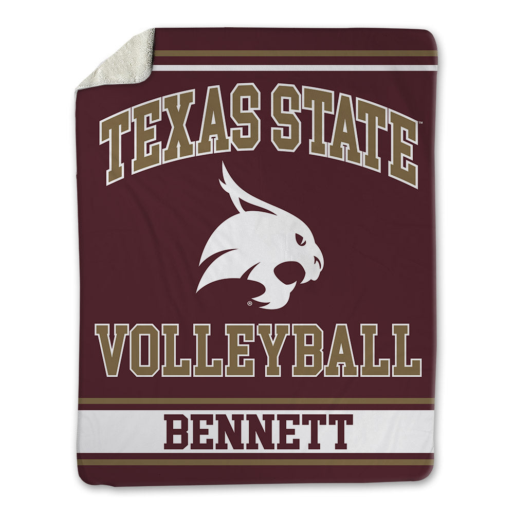 Texas State - NCAA Women's Volleyball : India Bennett - Blanket-0