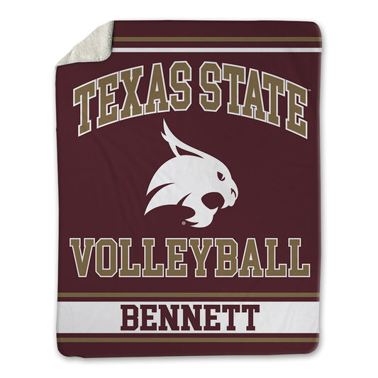 Texas State - NCAA Women's Volleyball : India Bennett - Blanket-0
