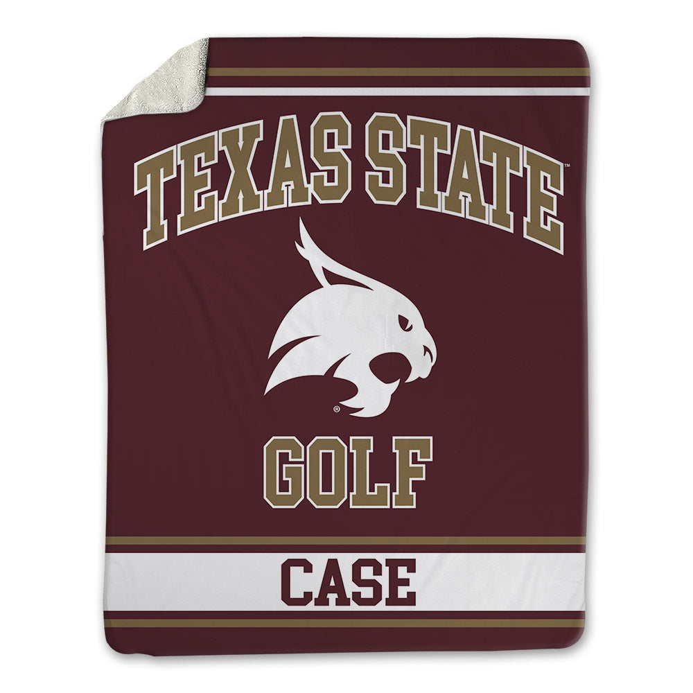 Texas State - NCAA Men's Golf : Corrington Case - Blanket-0