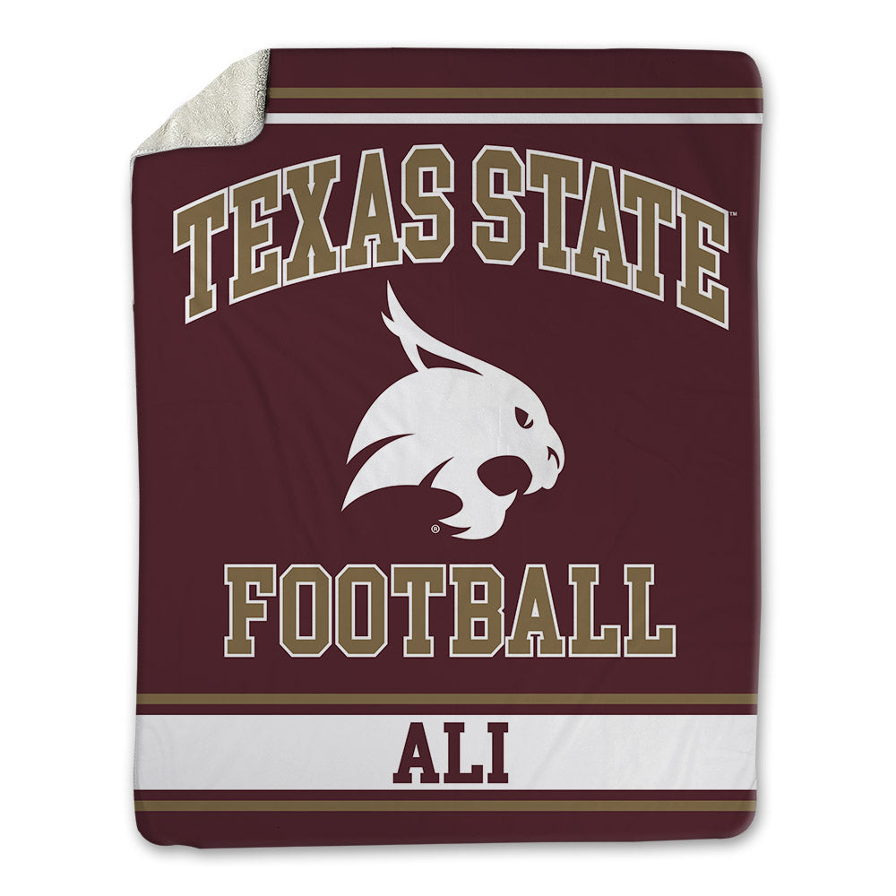 Texas State - NCAA Football : Jussiah Ali - Blanket-0