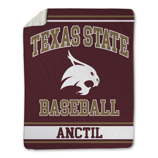 Texas State - NCAA Baseball : Justin Anctil - Blanket-0