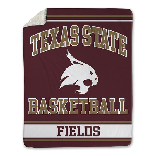 Texas State - NCAA Men's Basketball : Robert Fields - Blanket-0