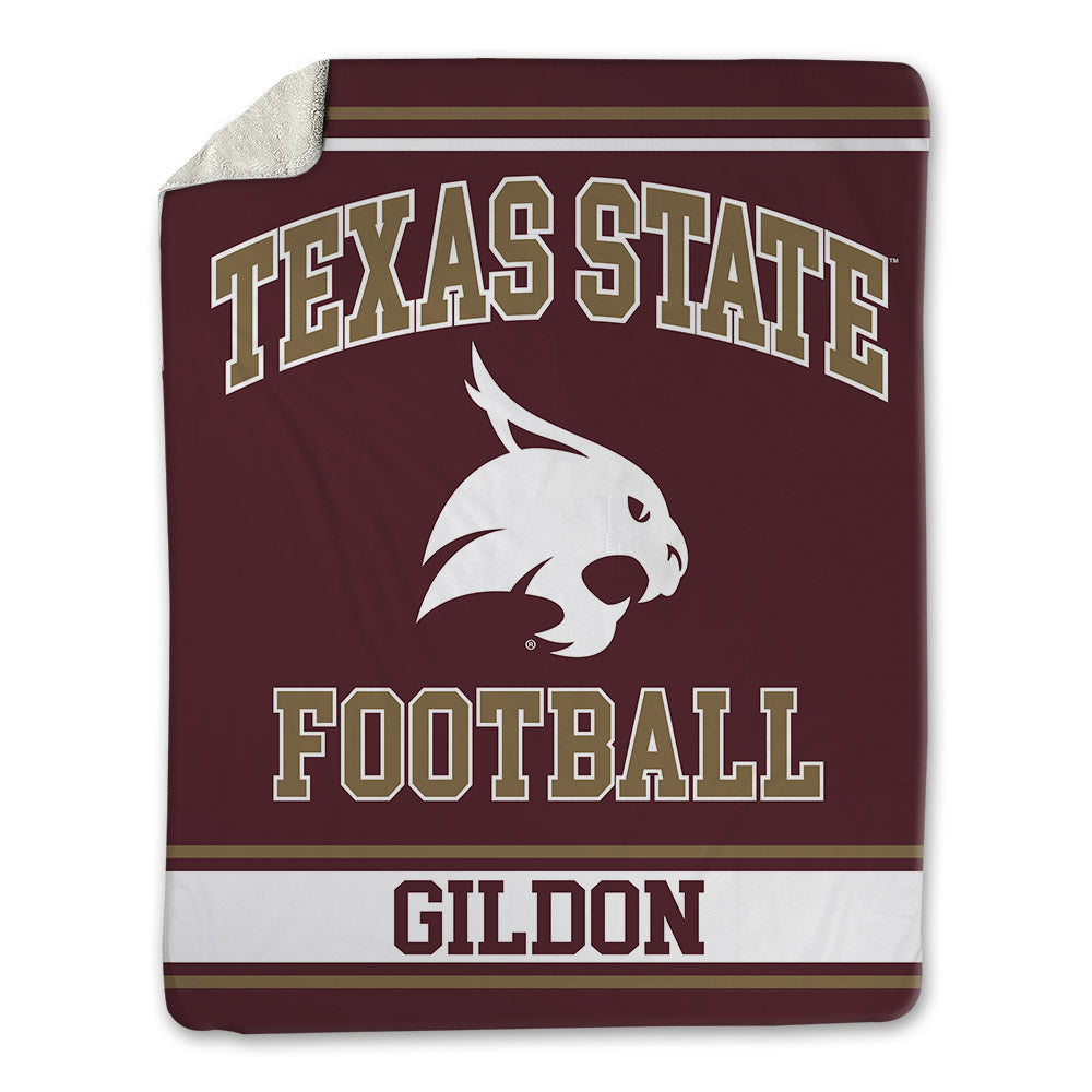 Texas State - NCAA Football : Kirk Gildon - Blanket-0