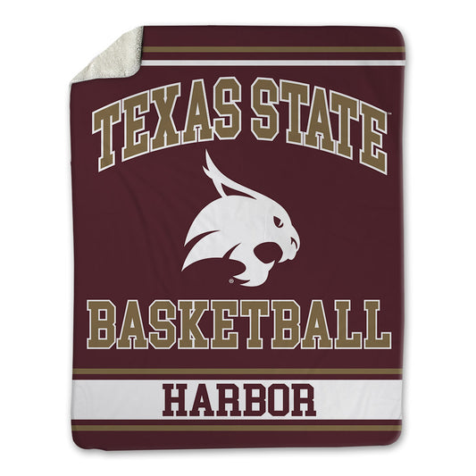 Texas State - NCAA Women's Basketball : Myla Harbor - Blanket-0