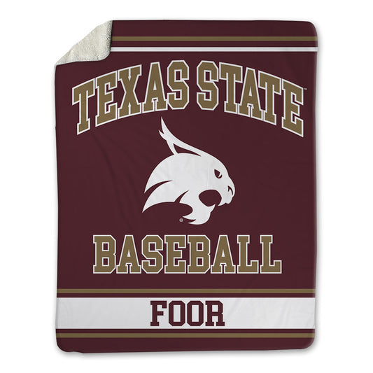 Texas State - NCAA Baseball : Daylen Foor - Blanket-0