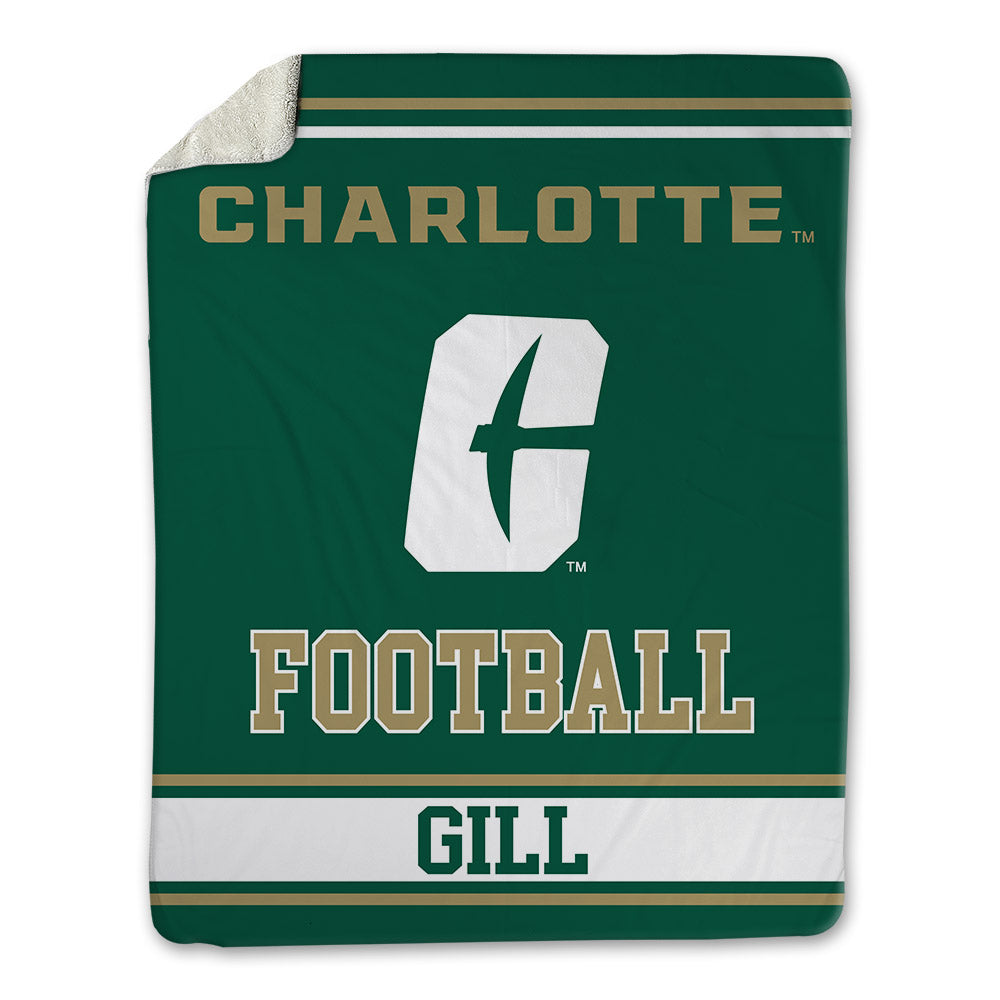 UNC Charlotte - NCAA Football : Collin Gill - Blanket-0