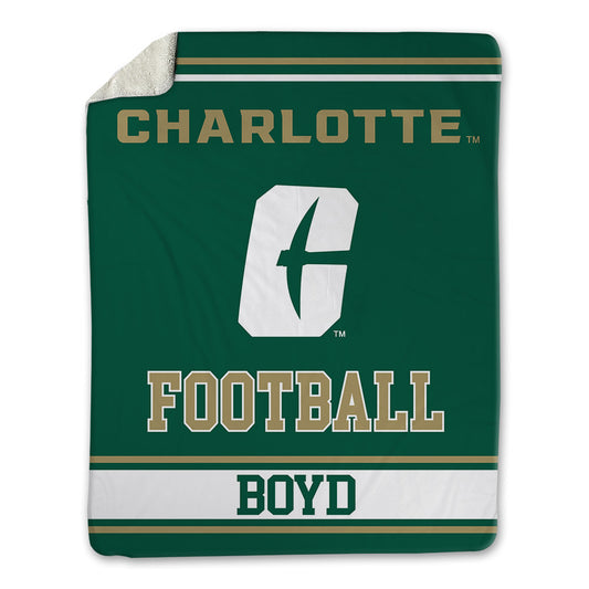 UNC Charlotte - NCAA Football : Liam Boyd - Blanket-0