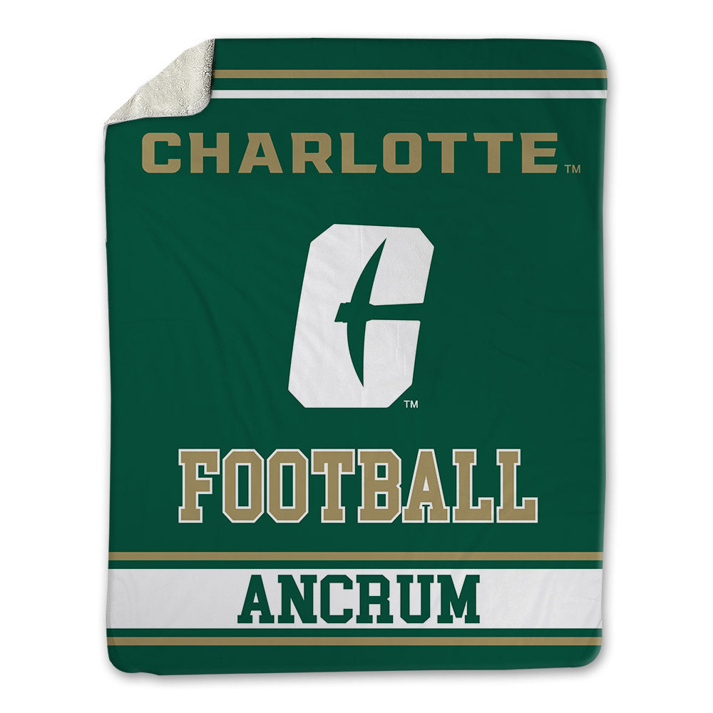 UNC Charlotte - NCAA Football : Devin Ancrum - Blanket-0