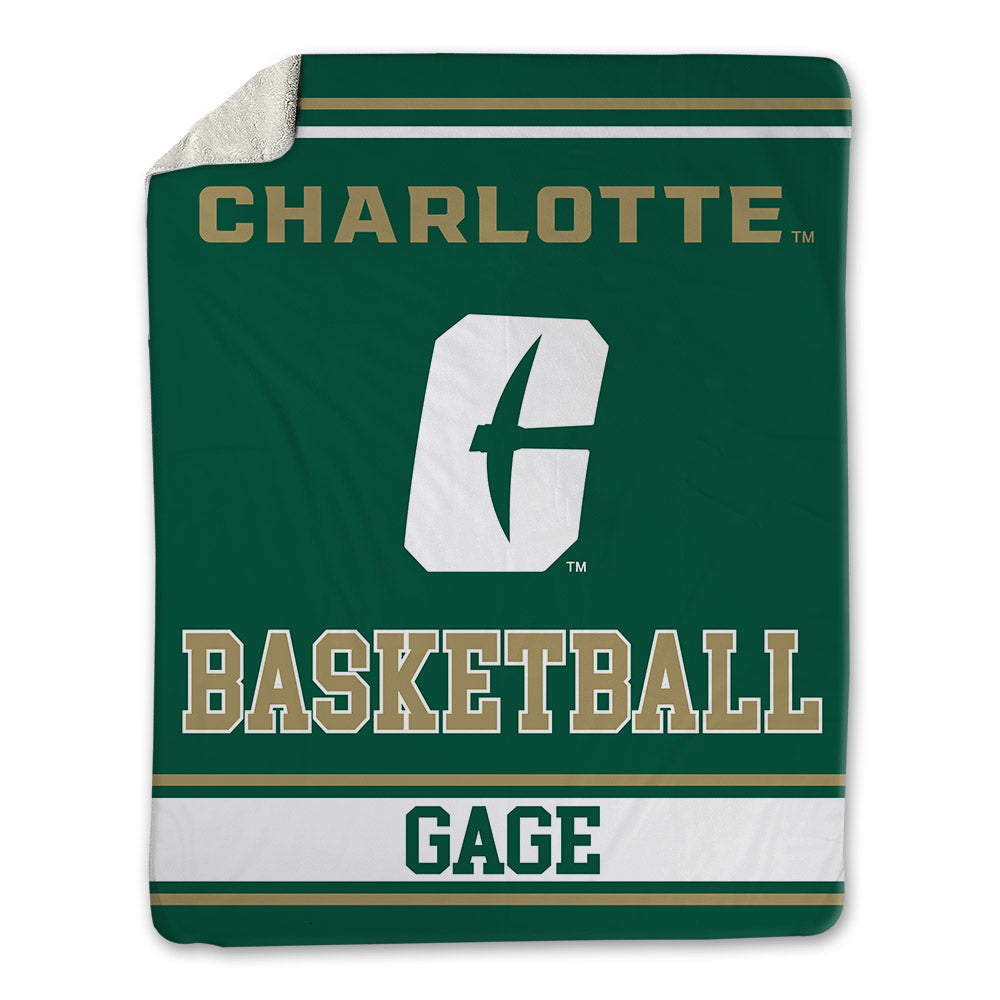 UNC Charlotte - NCAA Women's Basketball : Janavia Gage - Blanket-0