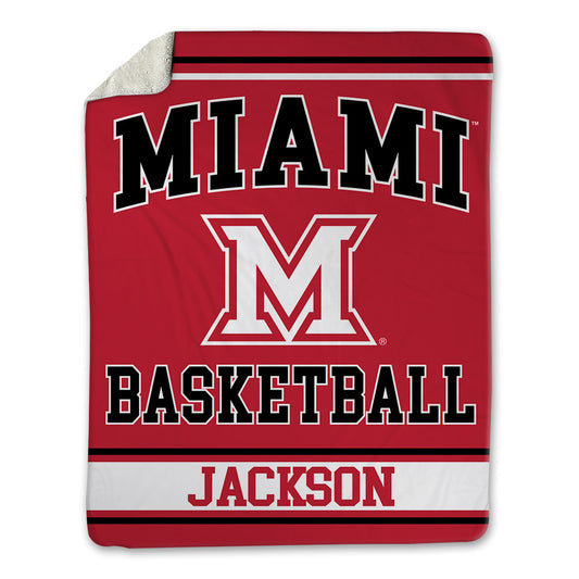 Miami of Ohio - NCAA Women's Basketball : Camille Jackson - Blanket-0