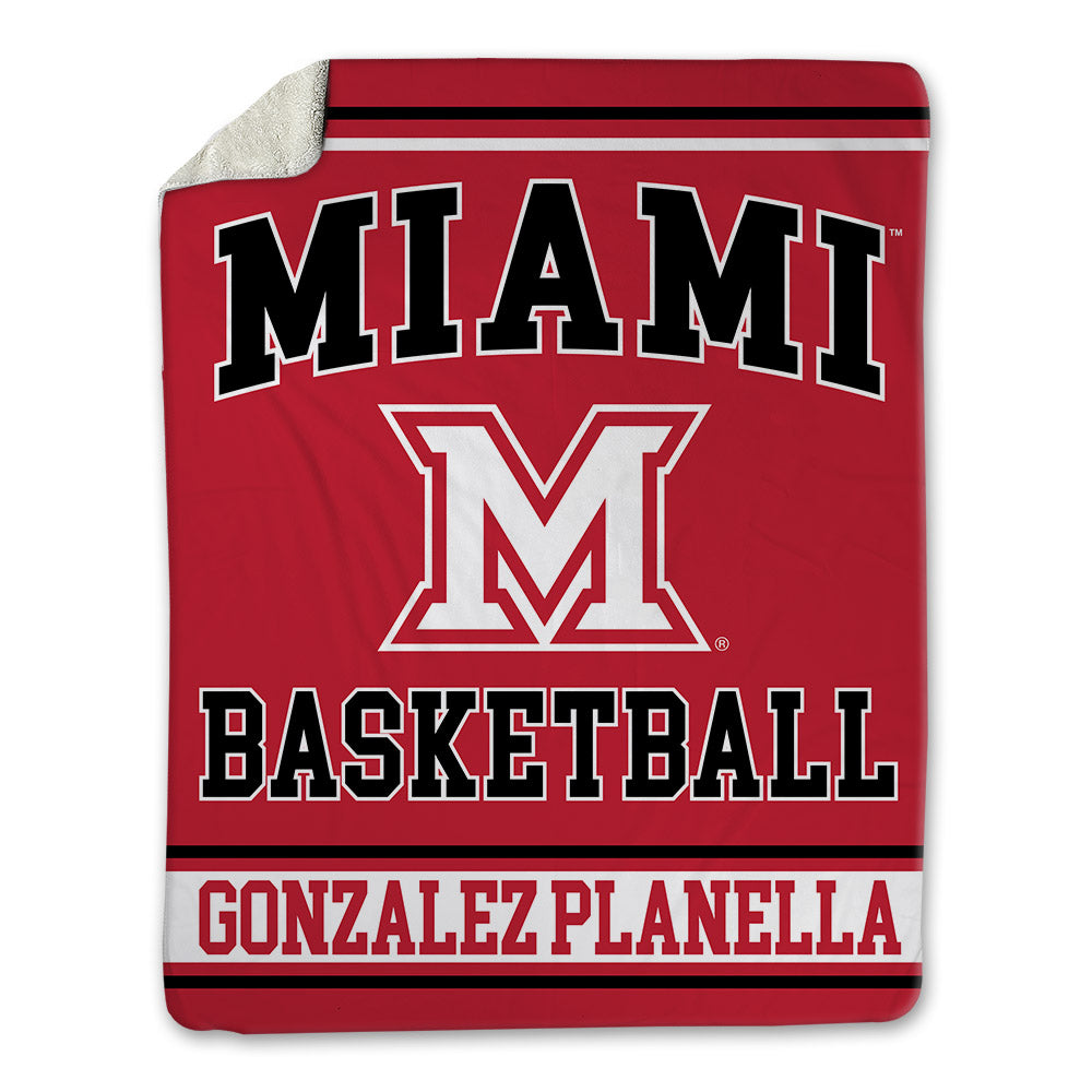 Miami of Ohio - NCAA Women's Basketball : Clara Gonzalez Planella - Blanket-0