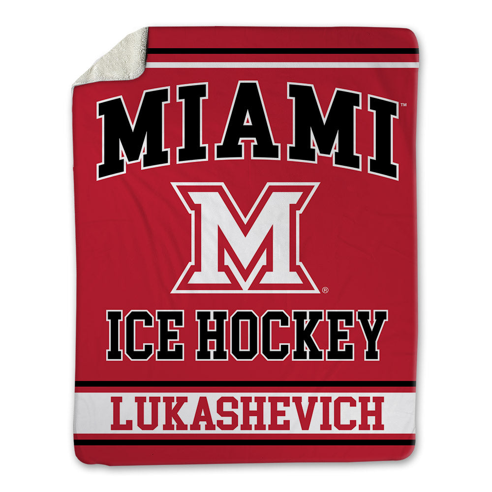 Miami of Ohio - NCAA Men's Ice Hockey : Vladislav Lukashevich - Blanket-0