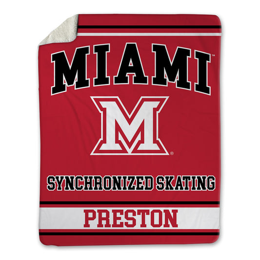 Miami of Ohio - NCAA Women's Synchronized Skating : Elizabeth Preston - Blanket-0