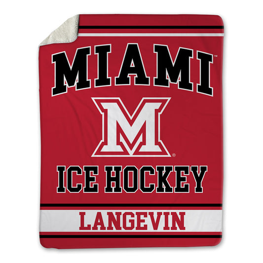 Miami of Ohio - NCAA Men's Ice Hockey : Mathis Langevin - Blanket-0