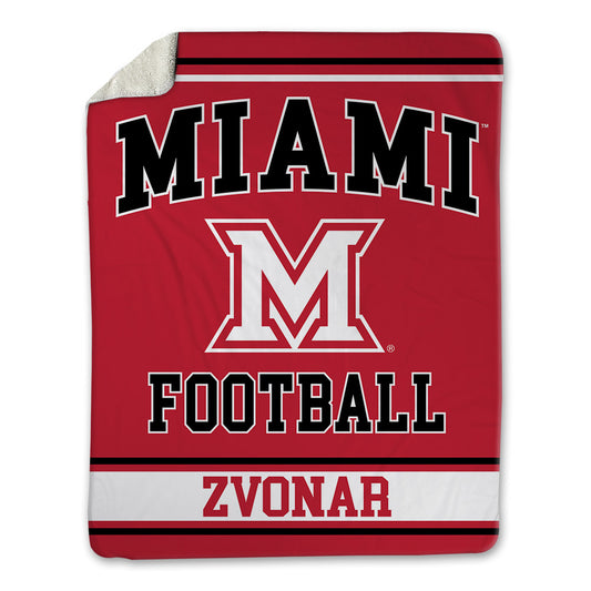 Miami of Ohio - NCAA Football : Trey Zvonar - Blanket-0