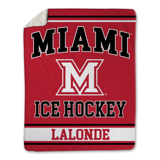 Miami of Ohio - NCAA Men's Ice Hockey : Owen Lalonde - Blanket-0
