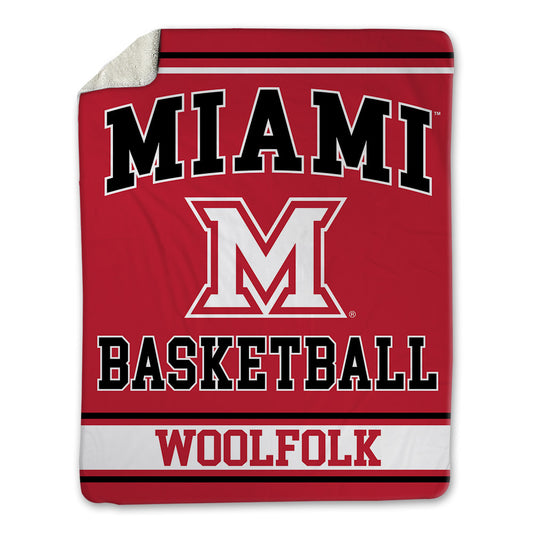Miami of Ohio - NCAA Men's Basketball : Antwone Woolfolk - Blanket-0