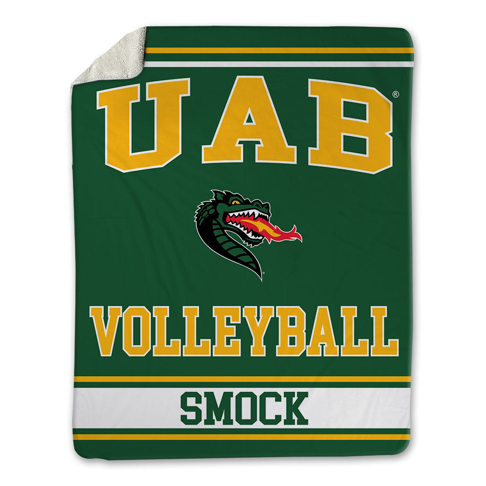 UAB - NCAA Women's Volleyball : Addyson Smock - Blanket-0