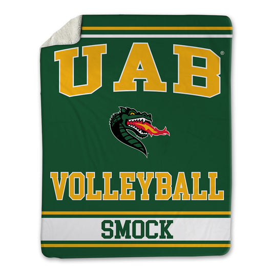 UAB - NCAA Women's Volleyball : Addyson Smock - Blanket-0