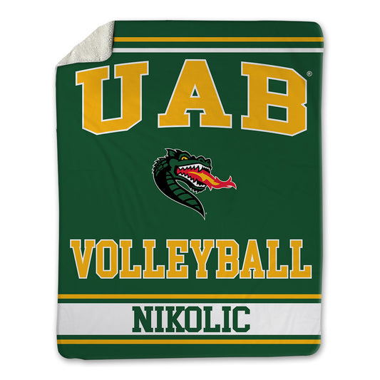 UAB - NCAA Women's Volleyball : Katia Nikolic - Blanket-0