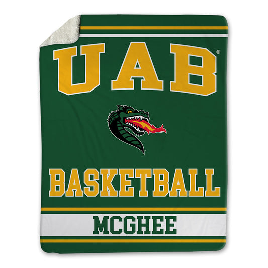 UAB - NCAA Men's Basketball : JaBorri McGhee - Blanket-0
