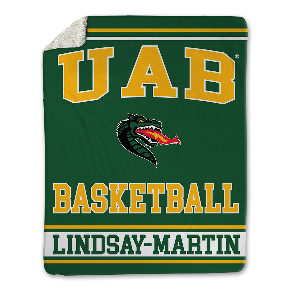 UAB - NCAA Men's Basketball : Kyeron Lindsay-Martin - Blanket-0