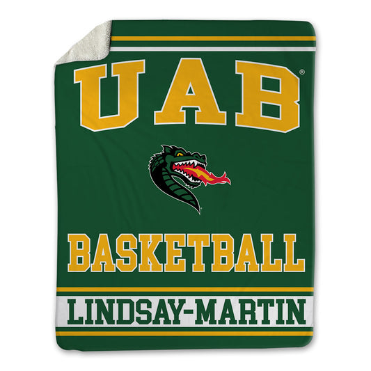 UAB - NCAA Men's Basketball : Kyeron Lindsay-Martin - Blanket-0