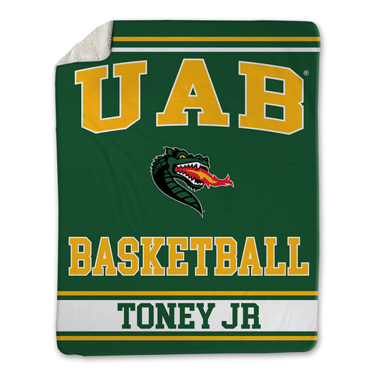 UAB - NCAA Men's Basketball : Tony Toney Jr - Blanket-0