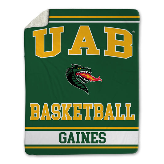 UAB - NCAA Men's Basketball : Eric Gaines - Blanket-0
