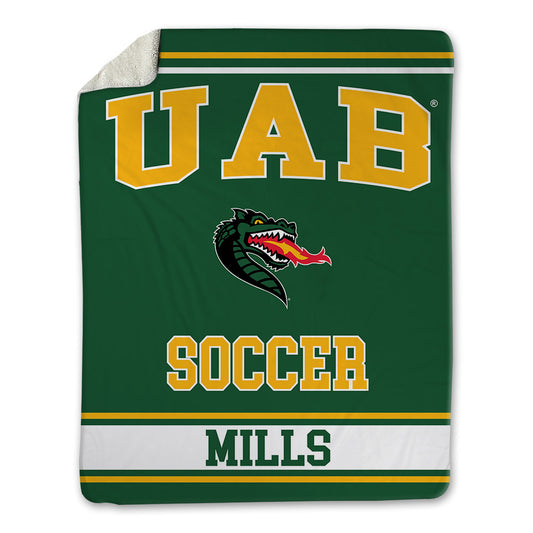 UAB - NCAA Women's Soccer : Ava Mills - Blanket-0