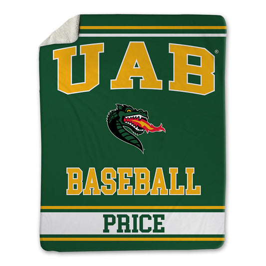 UAB - NCAA Baseball : Max Price - Blanket-0