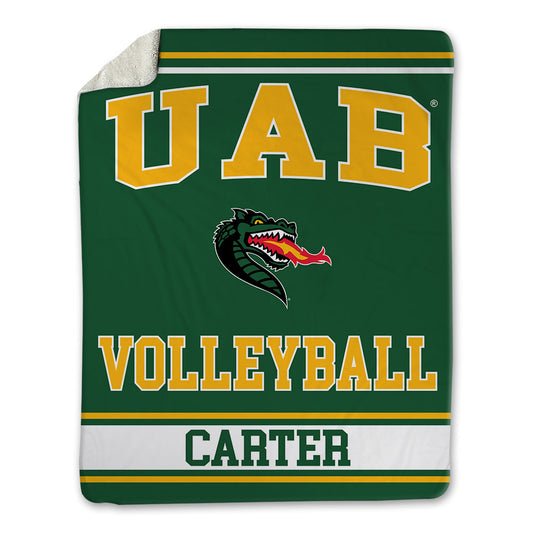 UAB - NCAA Women's Volleyball : Izabella Carter - Blanket-0