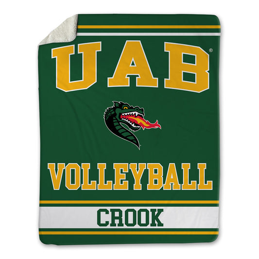 UAB - NCAA Women's Volleyball : Jorda Crook - Blanket-0