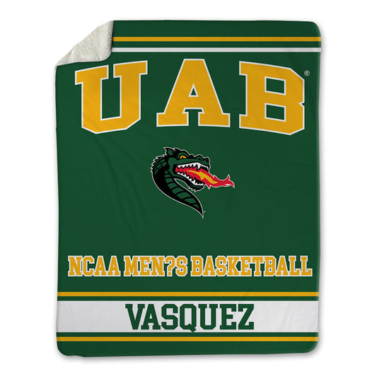 UAB - NCAA Men's Basketball : Alejandro Vasquez - Blanket-0