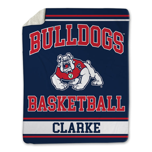 Fresno State - NCAA Women's Basketball : Indiya Clarke - Blanket-0