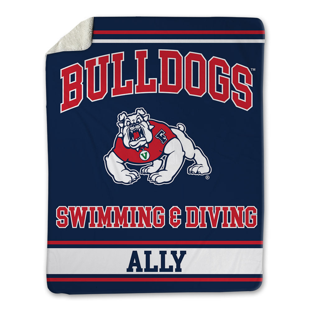 Fresno State - NCAA Women's Swimming & Diving : Grace Ally - Blanket-0
