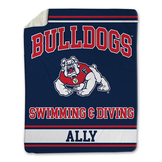 Fresno State - NCAA Women's Swimming & Diving : Grace Ally - Blanket-0