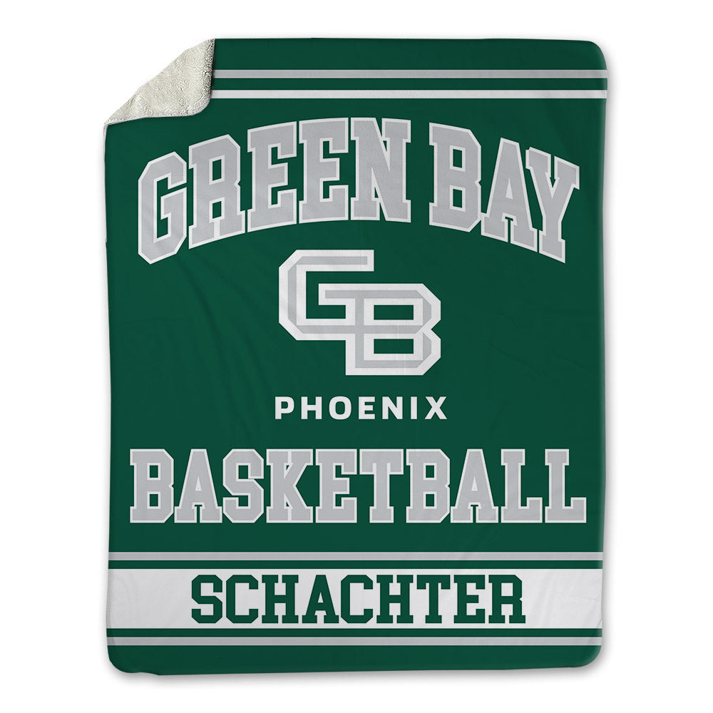 UW Green Bay - NCAA Men's Basketball : Trey Schachter - Blanket-0